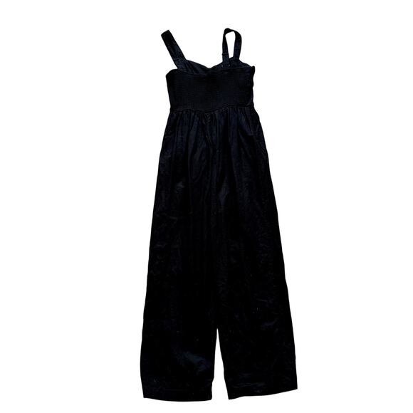 NWOT Black Linen-Blend Women's Jumpsuit Size Medium - Picture 4 of 5